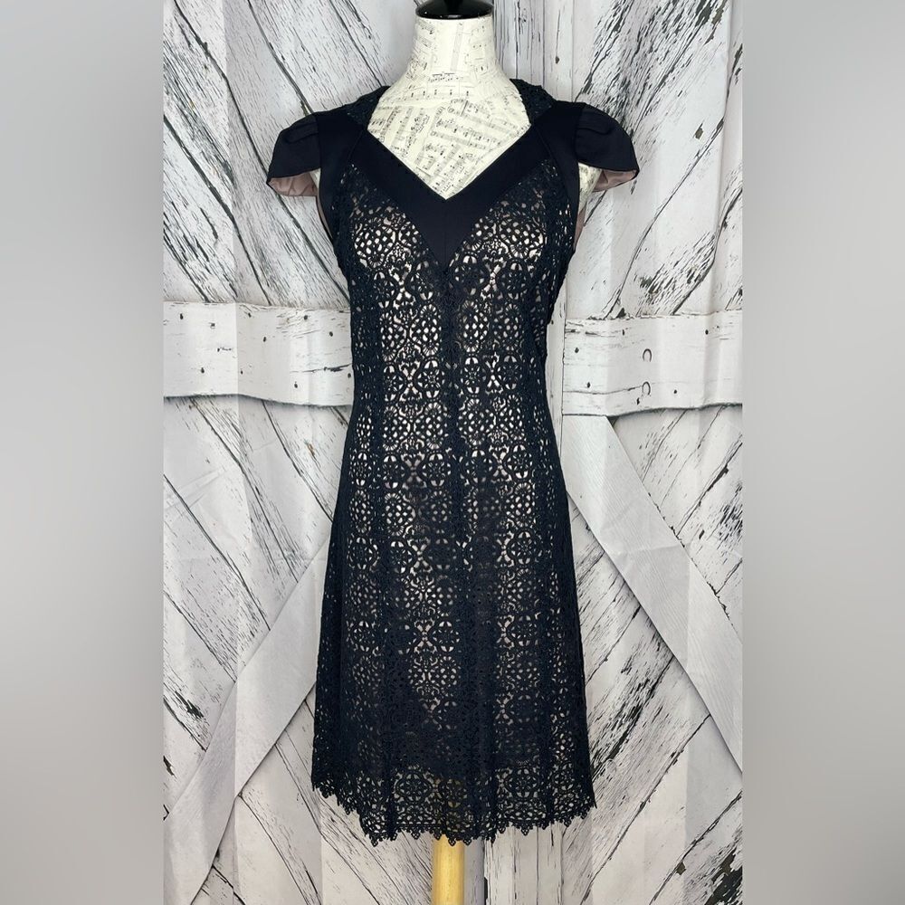 NWT Valentina Shah Black Lace Dress 10